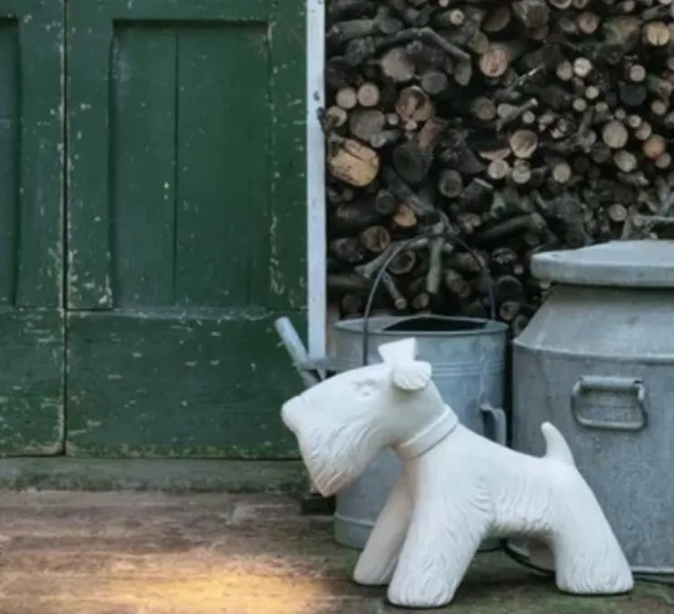 Lampe à poser, Jules, blanc, IP55, L54cm, H35cm - Toscot