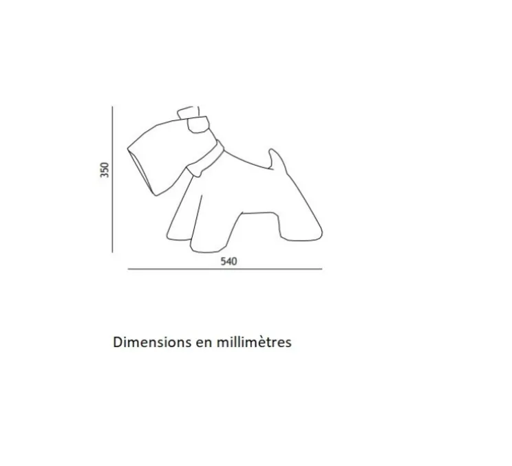 Lampe à poser, Jules, blanc, IP55, L54cm, H35cm - Toscot