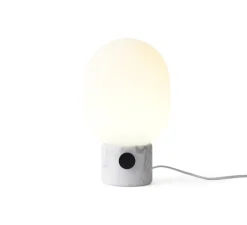 Lampe*Audo Copenhagen Lampe à poser, JWDA , , Ø19cm, H32cm - marbre blanc, opalin mat