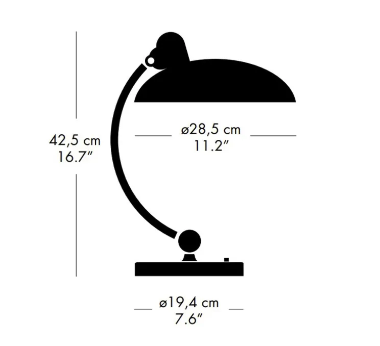 Lampe à poser, Kaiser Idell 6631-T Luxus, blanc, L28,5cm, H42,5cm - Fritz Hansen