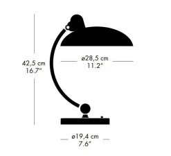 Lampe*Fritz Hansen Lampe à poser, Kaiser Idell 6631-T Luxus, , L28,5cm, H42,5cm - noir brillant