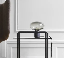 Lampe à poser, Karl-Johan, Marbre, Verre fumé, noir, Ø23cm - H23,5 cm - New Works