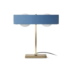 Lampe à poser, Kernel, bleu, laiton, LED, L40cm, H20cm - Bert Frank