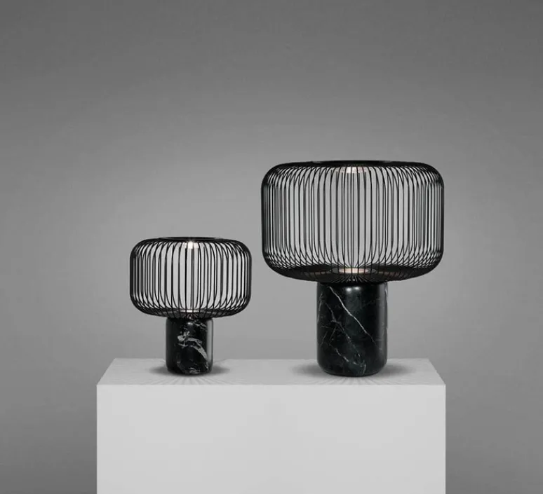 Lampe*B.lux Lampe à poser, Keshi, marbre , H44cm, Ø50cm - B-LUX noir