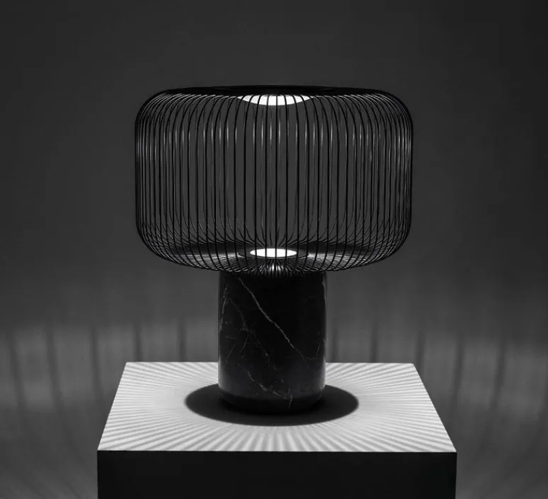 Lampe*B.lux Lampe à poser, Keshi, marbre , H44cm, Ø50cm - B-LUX noir