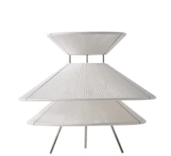 Lampe*Frandsen Lampe à poser, Kiku, , Ø35,5cm, H30cm - blanc