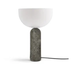 Lampe à poser, Kizu Large, blanc et marbre gris du marais, Ø30cm, H45cm - New Works