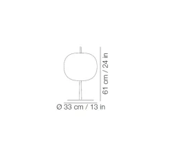 Lampe*KDLN Lampe à poser, Kushi XL, , Ø33cm, H61cm - laiton