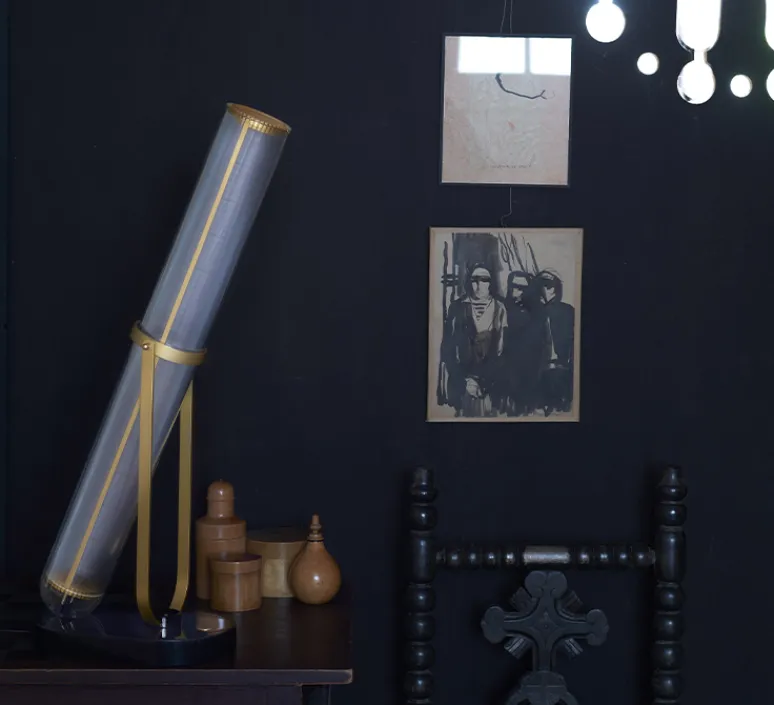 Lampe*DCW éditions Paris Lampe à poser, La Lampe Frechin, , LED, 2700K, 1240lm, L25cm, H62,5cm - marbre noir et verre