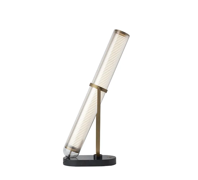 Lampe*DCW éditions Paris Lampe à poser, La Lampe Frechin, , LED, 2700K, 1240lm, L25cm, H62,5cm - marbre noir et verre