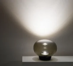 Lampe*Stilnovo Lampe à poser, La Mariée, , IP40, LED, dim, 3000K, 1008 lm, Ø28cm, H23,5cm - transparent, noir