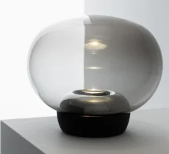 Lampe*Stilnovo Lampe à poser, La Mariée, , IP40, LED, dim, 3000K, 1008 lm, Ø28cm, H23,5cm - transparent, noir