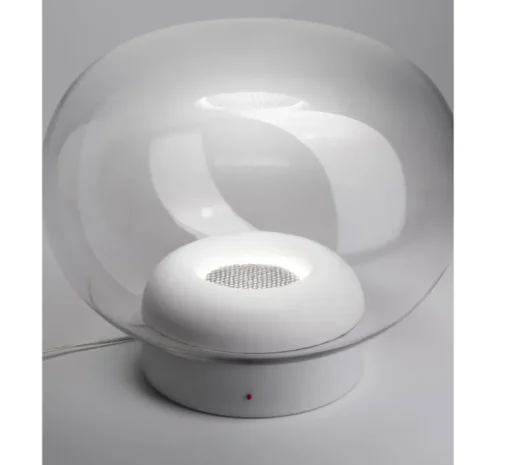 Lampe à poser, La Mariée, transparent, blanc, IP40, LED, dim, 3000K, 1008 lm, Ø28cm, H23,5cm - Stilnovo