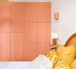 Lampe à poser, La petite lampe Charlotte, marron, abat-jour coton, Ø18cm, H32cm - Cosin