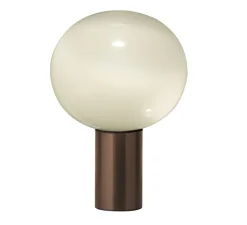 Lampe*Artemide Lampe à poser, Laguna Tavolo, , Ø16cm, H24,1cm - transparent fumé, bronze satiné
