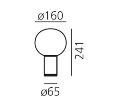 Lampe*Artemide Lampe à poser, Laguna Tavolo, , Ø16cm, H24,1cm - transparent fumé, bronze satiné