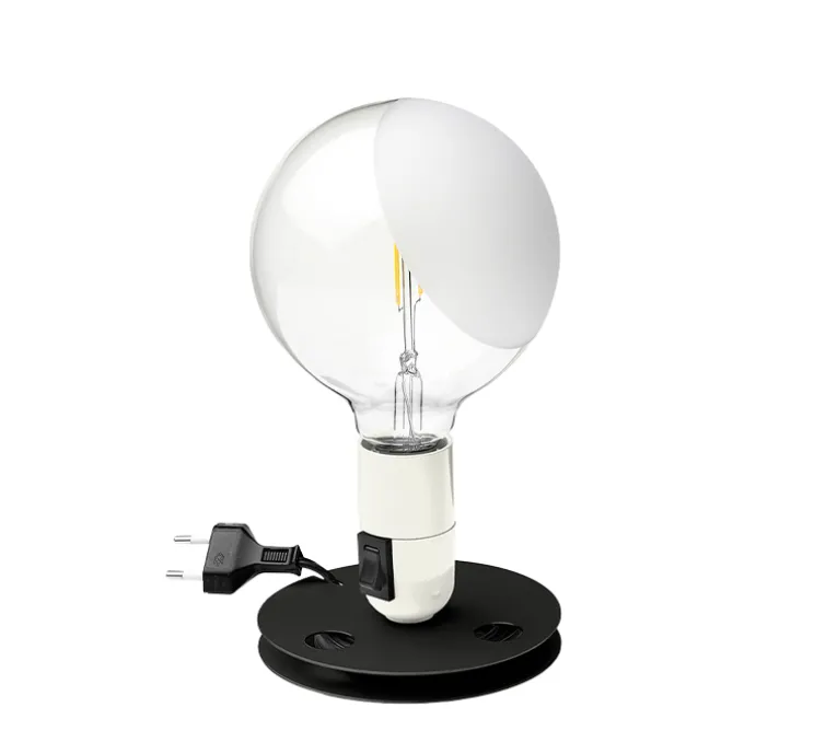 Lampe à poser, Lampadina, blanc, LED, 2700K, 200lm, Ø12,5cm, H24cm - Flos