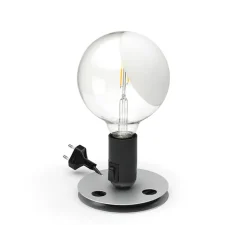Lampe à poser, Lampadina, noir, LED, 2700K, 200lm, Ø12,5cm, H24cm - Flos