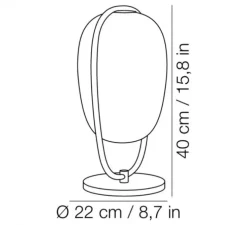 Lampe à poser, LANNA, laiton, Ø22cm, H40cm - KDLN