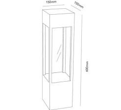 Lampe*Light Point Lampe à poser, Lantern G2, , LED, L15cm, H60cm - noir