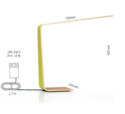 Lampe à poser, LED4, bouleau, 2700K, H52cm - TUNTO