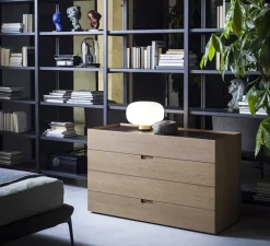 Lampe*Tooy Lampe à poser, Legier 557.34, , IP40, LED, 2700K, 800lm, Ø35cm, H26cm - verre opalin blanc et base laiton brossé