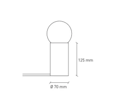 Lampe à poser, Lena, ambre jaune, Ø7cm, H12,5cm - Plato Design