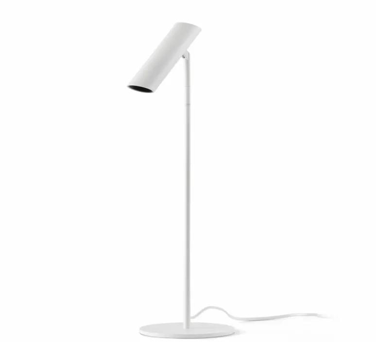 Lampe*Faro Lampe à poser, Leo, , LED, 2700K, 299 lm, Ø15cm, H48,5cm - blanc