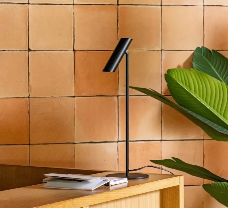 Lampe à poser, Leo, noir, LED, 2700K, 299 lm, Ø15cm, H48,5cm - Faro