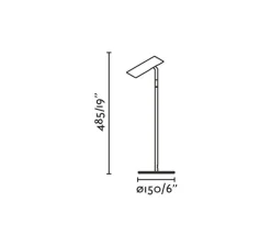 Lampe à poser, Leo, noir, LED, 2700K, 299 lm, Ø15cm, H48,5cm - Faro