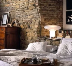 Lampe*Artemide Lampe à poser, Lesbo, , Ø52cm, H37cm - blanc fumé