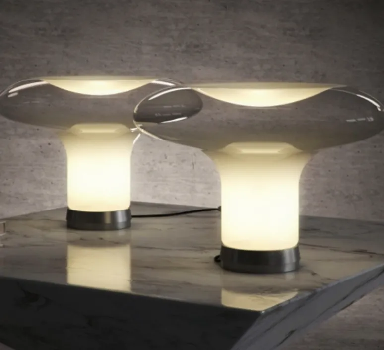 Lampe*Artemide Lampe à poser, Lesbo, , Ø52cm, H37cm - blanc fumé