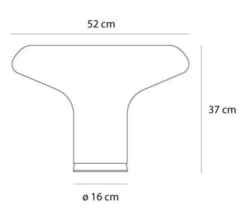 Lampe*Artemide Lampe à poser, Lesbo, , Ø52cm, H37cm - blanc fumé