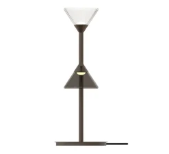 Lampe à poser, Lifa, 565.32, titanium, globes fumé et transparent, IP40, LED, 2700K, 700 lm, L18cm, H49,5cm - Tooy