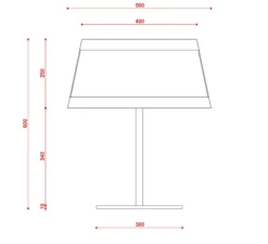 Lampe*Tooy Lampe à poser, Lilly, 558.32, , Ø50cm, H60cm - noir texturé, tissu beige et maille noire