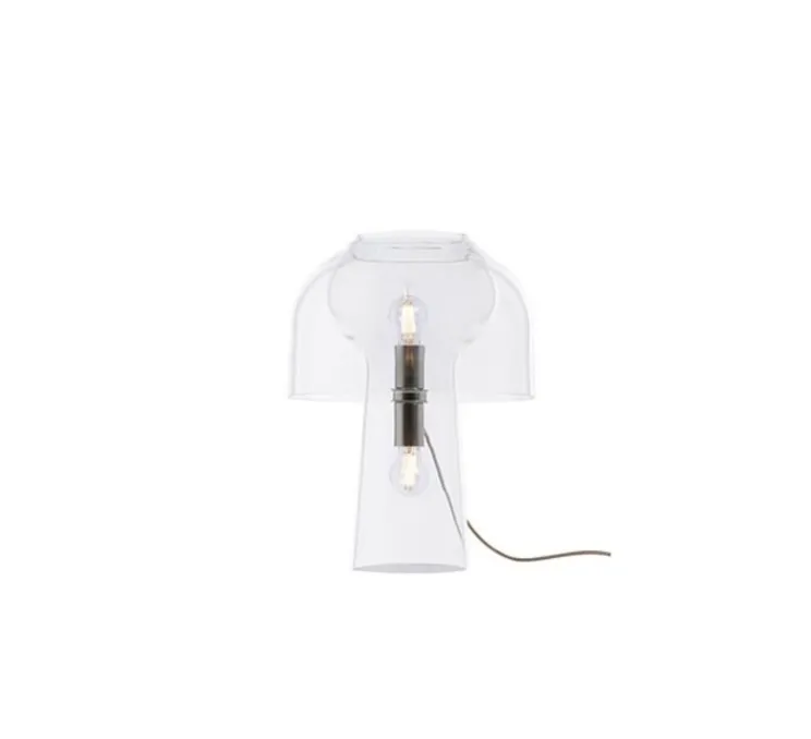 Lampe à poser, Lilly, verre transparent, transparent, Ø36cm, H48cm - Karman