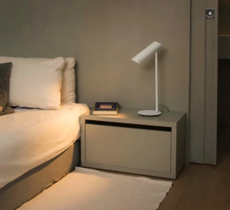 Lampe à poser, Link, blanc, LED, 450lm, 2700k, H46cm, Ø15cm - Faro