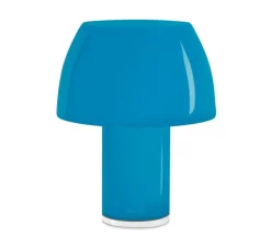 Lampe*Nemo Lighting Lampe à poser, Lorosae, réédition d'Alavaro Siza, , IP54, LED, dim, 2700K, 380 lm, Ø20cm, H25cm - bleu océan