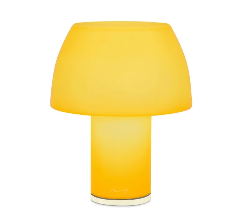 Lampe*Nemo Lighting Lampe à poser, Lorosae, réédition d'Alavaro Siza, , IP54, LED, dim, 2700K, 380 lm, Ø20cm, H25cm - jaune sorrento