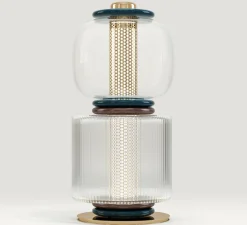 Lampe*Sarah Lavoine Lampe à poser, Loulou 2 modules, , Ø34cm, H72cm - Bleu minuit