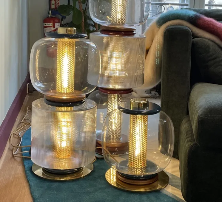 Lampe à poser, Loulou 1 module, Bleu minuit, Ø34cm, H39cm - Sarah Lavoine