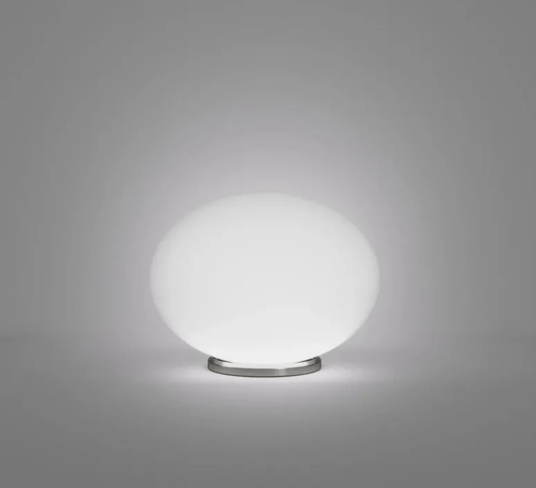Lampe*Vistosi Lampe à poser, Lucciola LT P, , H27cm - blanc mat, nickel satiné