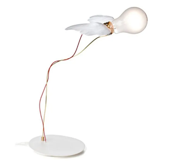 Lampe*Ingo Maurer Lampe à poser, Lucellino table, , Ø30cm, H35cm - blanc, rouge