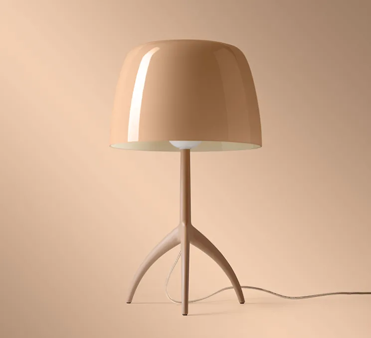 Lampe à poser, Lumiere Piccola Nuances, cipria, rose, Ø20cm, H35cm - Foscarini