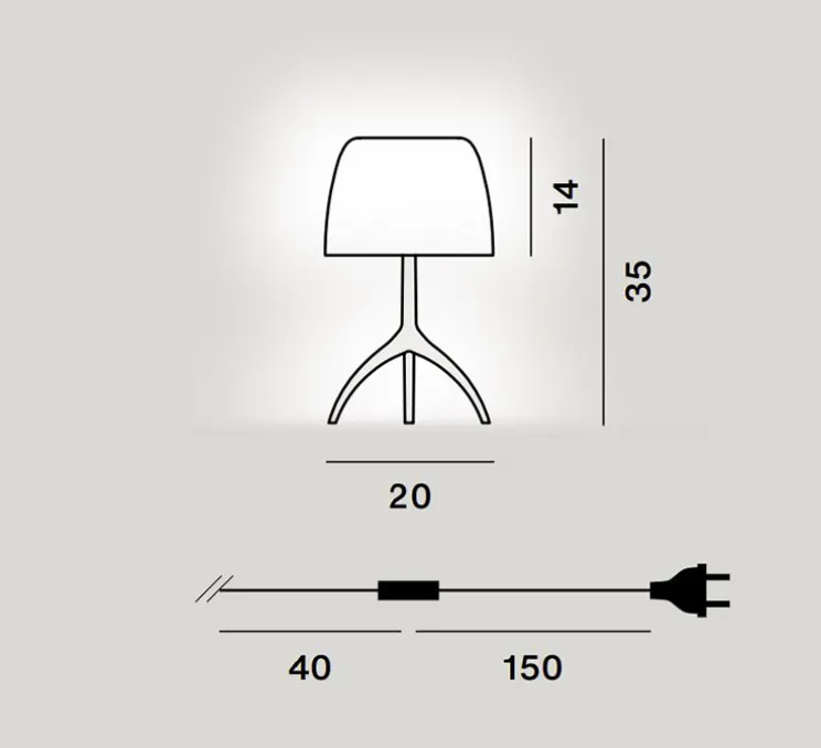 Lampe à poser, Lumiere Piccola Nuances, cipria, rose, Ø20cm, H35cm - Foscarini