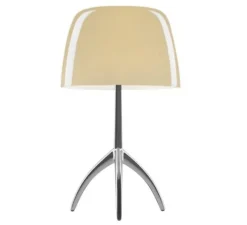 Lampe*Foscarini Lampe à poser, Lumiere piccola, , aluminium, Ø20cm, H35cm - beige