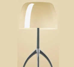 Lampe*Foscarini Lampe à poser, Lumiere piccola, , aluminium, Ø20cm, H35cm - beige