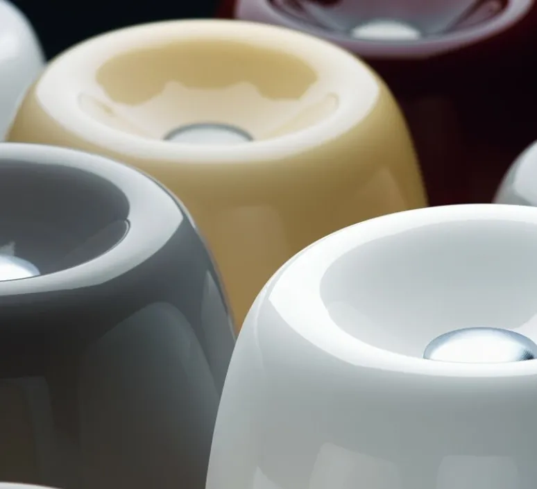 Lampe*Foscarini Lampe à poser, Lumiere piccola, , aluminium, Ø20cm, H35cm - beige