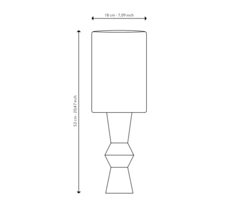 Lampe à poser, Marie-Ann avec ampoule, terracotta, Ø18cm, H52cm - Serax