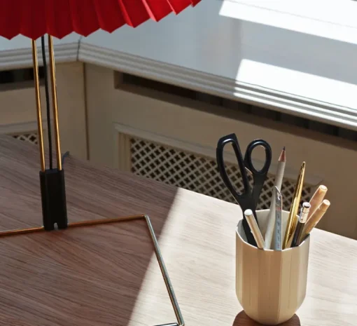 Enfants|Lampe*HAY Lampe à poser, Matin 380, , LED, 2800K, 150lm, Ø38cm, H52cm - rouge vif